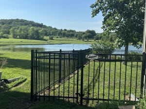 metal gates with logo