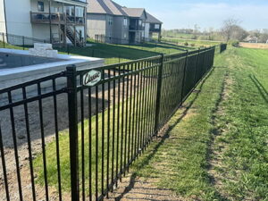recent fence projects pic 2 iron fence with logo