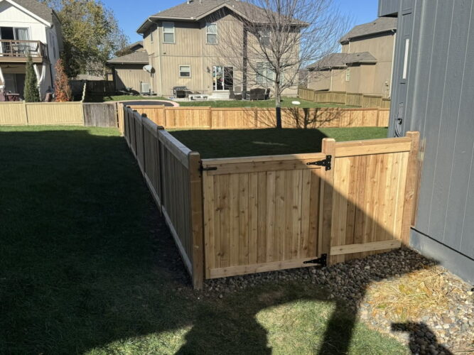 our fence projects 4 ft. wooden fence with gate