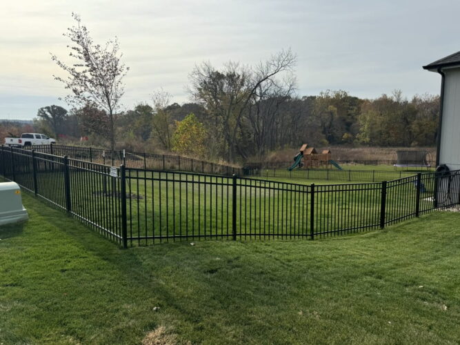 our fence projects copy of aluminum fence two sides