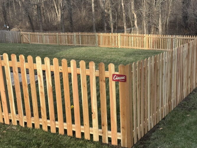 our fence projects copy of picket fence with logo